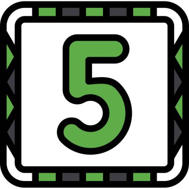 Doldurulmuş 5 numaralı simge - özet biçimi