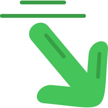 ok aşağı yönlü simge doldurulmuş dış hat biçimi