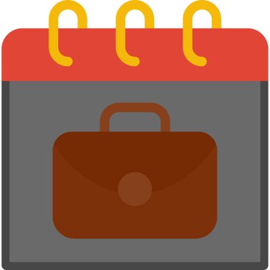 İş düz vektör simgesi