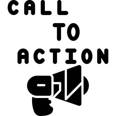 Eylem simgesi ile megafon