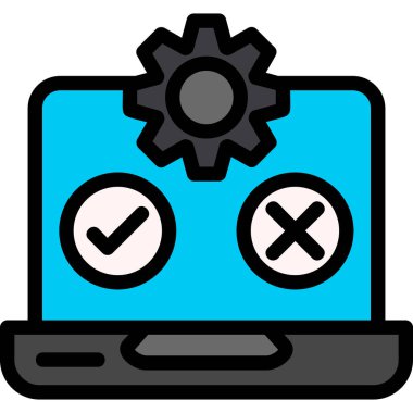 Bilgisayar Ayarları. Basit illüstrasyon