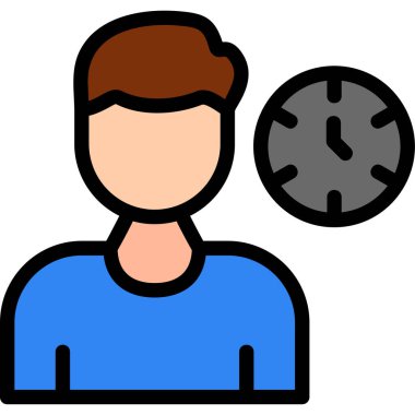 Saat. Web simgesi basit tasarım