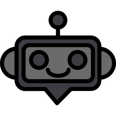 Robot simgesi, vektör çizimi