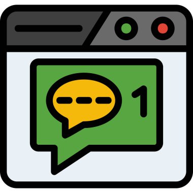 Konuş. Web simgesi basit illüstrasyon