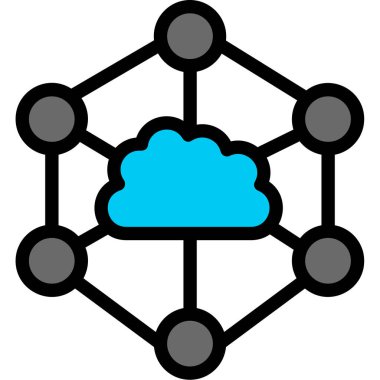 bulut bağlantı simgesi, düz biçim