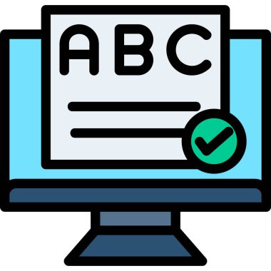 Bilgisayar. Web simgesi basit illüstrasyon