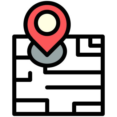 Harita işaretleyici vektör illüstrasyonuName