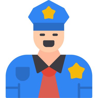 Polis memuru vektör simgesi