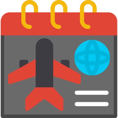 Havalimanı seyahat simgesi düz stil