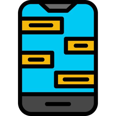 Akıllı telefon. Web simgesi basit illüstrasyon