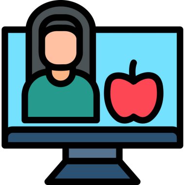 Bilgisayar. Web simgesi basit illüstrasyon