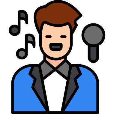 mikrofon adam simgesi vektör çizimi