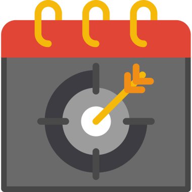 Alarm zamanı simgesi düz biçimli @ info