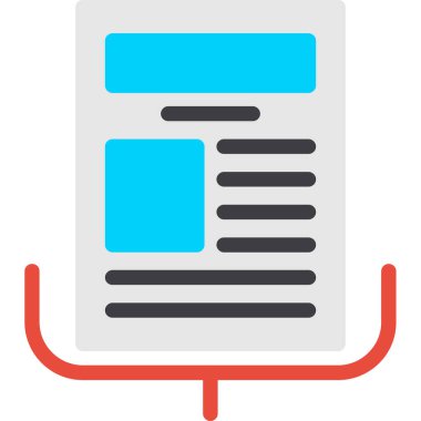 Bir kitap simgesinin vektör illüstrasyonu