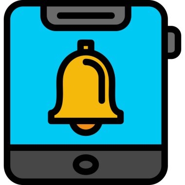 cep telefonu simgesi, basit vektör illüstrasyonu