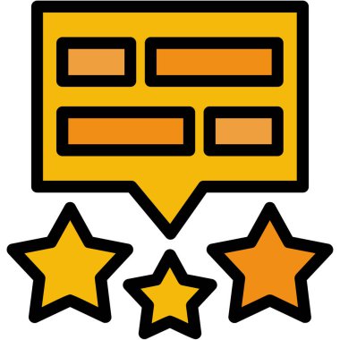 reyting ikonu. Web için geribildirim vektör simgelerinin özet çizimi