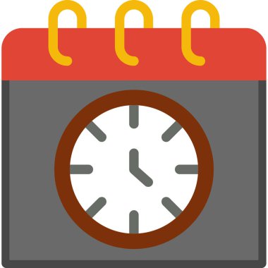  zaman düz vektör simgesi