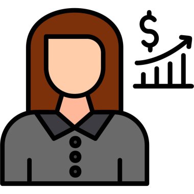 iş ve ofis simgesi vektör illüstrasyonu