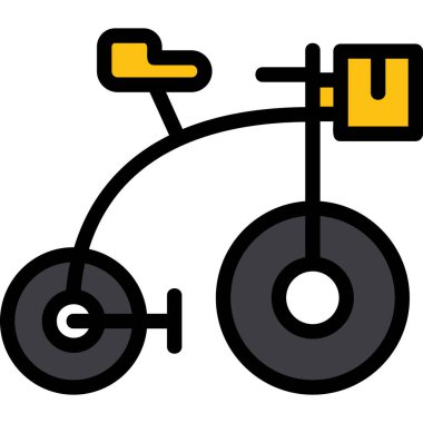 Bisiklet ikonu. özet bisiklet bisiklet vektör rengi düz izole