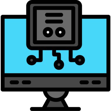 bilgisayar masaüstü simgesi, vektör illüstrasyonu