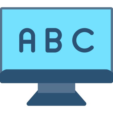 bilgisayar masaüstü simgesi, basit vektör illüstrasyonu