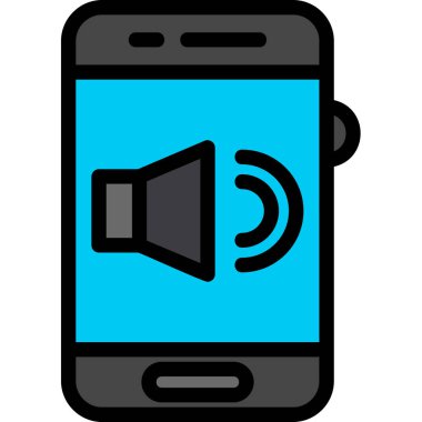 Hoparlör simgesi, vektör illüstrasyonu