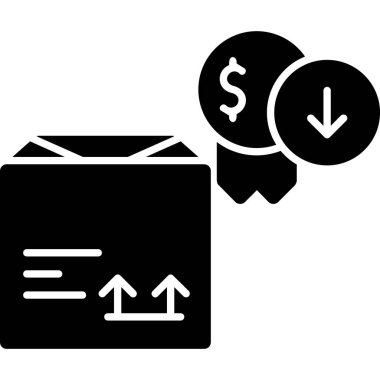 kutu glyph düz simgesi