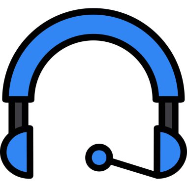 kulaklık ses simgesi ile doldurulmuş dış hat biçimi