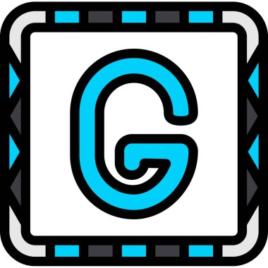 Bir g harfinin vektör illüstrasyonu