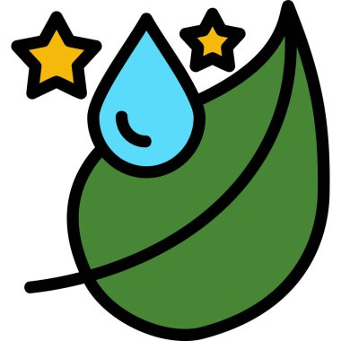 Su damlası. Basit simge, vektör illüstrasyonu