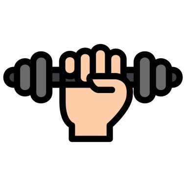 Fitness çan egzersizi vektör renk simgesi