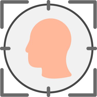 kafa profili simgesi. vektör illüstrasyonu