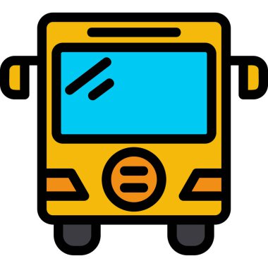 bus simgesi, vektör illüstrasyonu