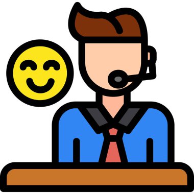 Müşteri servis simgesi vektör illüstrasyonu