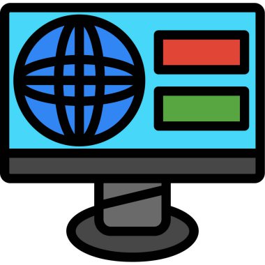 İnternet simgesi vektör illüstrasyonu