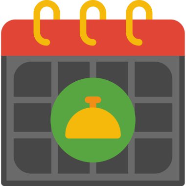 Beyaz arkaplanda düz stil izole edilmiş vektör illüstrasyonunda takvim tarihi simgesi