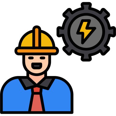 Elektrikçi adam mühendis simgesi