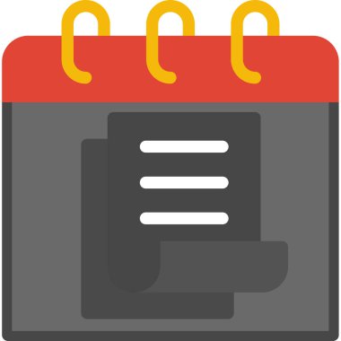 Doldurulmuş takvim tarihi olay simgesi - özet biçimi