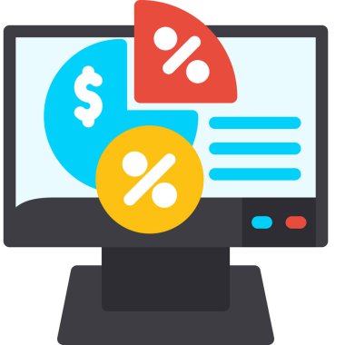 bilgisayar işletmesi finans simgesi