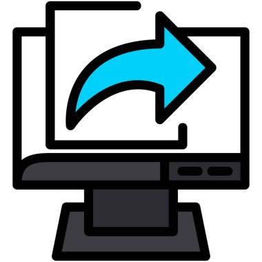 Bilgisayar. Web simgesi basit illüstrasyon