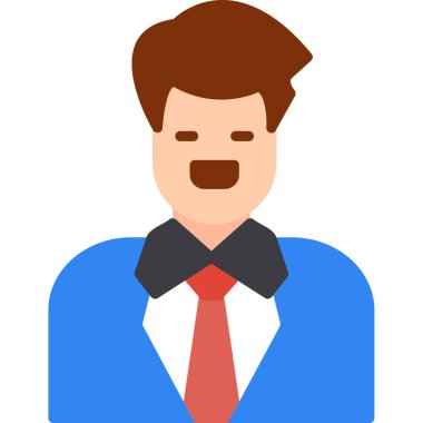 Aktör düz vektör simgesi