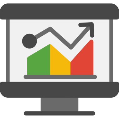 düz biçimli analitik iş veri simgesi
