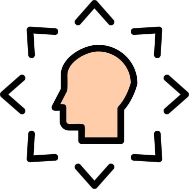 Kafa. Web simgesi basit illüstrasyon