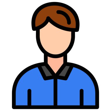 avatar kişi simgesi doldurulmuş ana hatlar biçimi