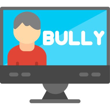 Zorbalık. Web simgesi vektör illüstrasyonu