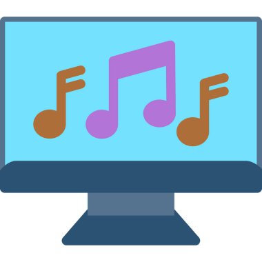 dizüstü bilgisayar müzik simgesi