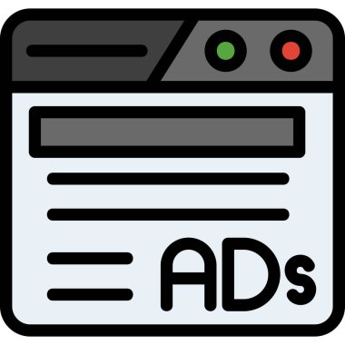 Web reklam vektör simgesi