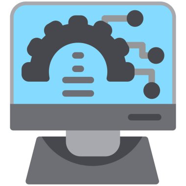 düz biçimli veri bulut ağ simgesi