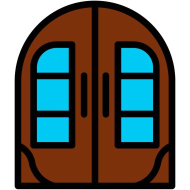 kapı simgesi vektör illüstrasyonu