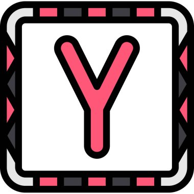 alfabe harfi y simgesi doldurulmuş - özet biçimi